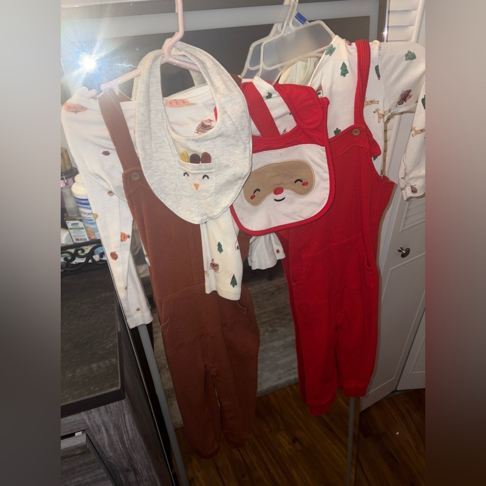 Adorable Baby Overalls Set with Bibs